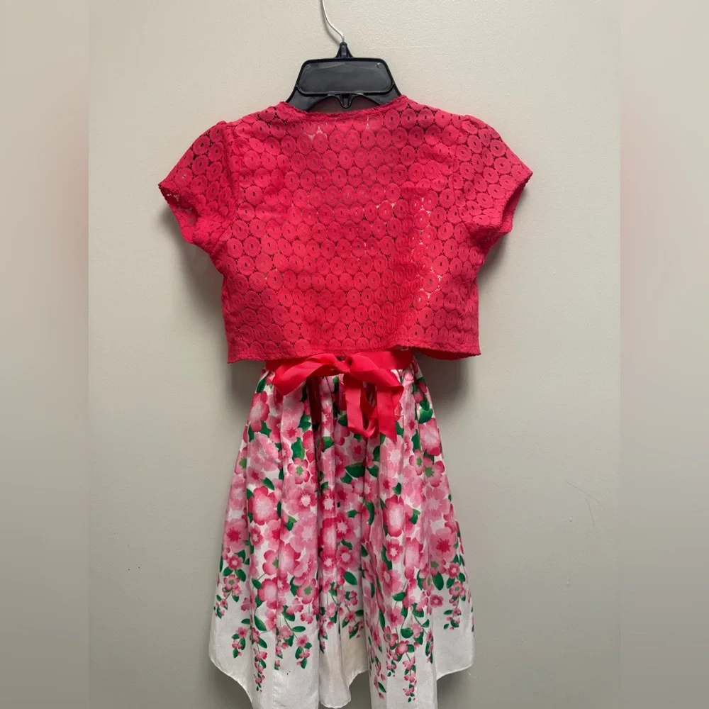 Elegant Pink Floral Kids‎ Dress